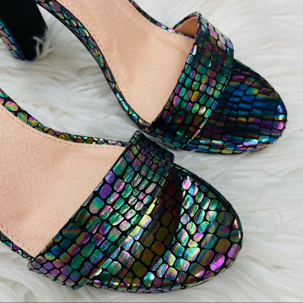 Black iridescent snake heel - Picture 4 of 7